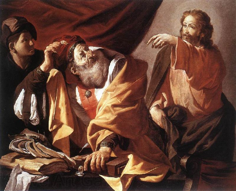 TERBRUGGHEN, Hendrick The Calling of St Matthew r Norge oil painting art